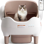 Smart Automatic Cat Litter Box – Self-Cleaning with App Control, Open-Top & Large Waste Bin