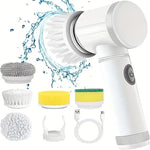Electric Spin Scrubber – Cordless Cleaning Brush with 5 Brush Heads