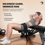Fitness Hip Thrust Belt – Dual-Strap Glute Builder for Dumbbells, Plates & Kettlebells