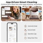 Smart Automatic Cat Litter Box – Self-Cleaning with App Control, Open-Top & Large Waste Bin