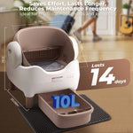 Smart Automatic Cat Litter Box – Self-Cleaning with App Control, Open-Top & Large Waste Bin