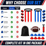 Flag Football Belt Set for 8 Players – Complete Football Game & Training Kit for Kids and Adults