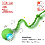 Interactive Automatic Cat Toy Ball – Rechargeable Rolling Pet Toy