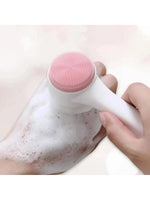 3D Double Sides Silicone Face Cleanser Facial Cleansing Brush Portable Face Cleaning Massage Tool